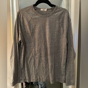 UGG Women’s Long Sleeve Crew Neck Tee Shirt Heathered Gray Size Medium